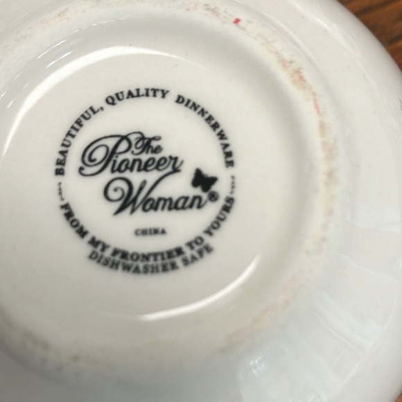 Pioneer Woman Measuring cups-nesting stackable ceramic. 1C,1/2C,1/3C,1/4C. Sweet - Picture 5 of 5